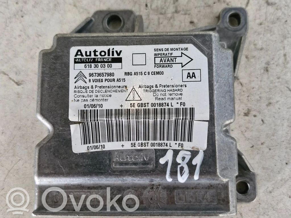 Unidad de control/módulo del Airbag   9673657980,618300300