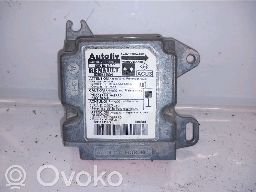 Renault Kangoo I Airbag control unit/module 