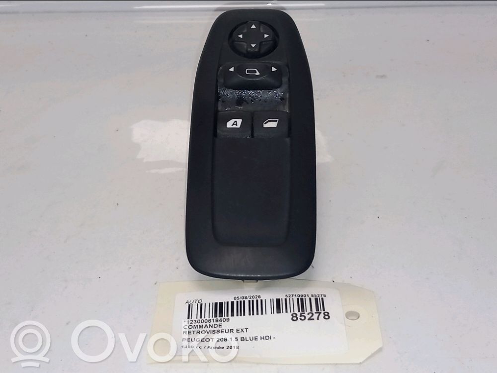 Peugeot 208 I Bouton de commutateur rétroviseur latéral