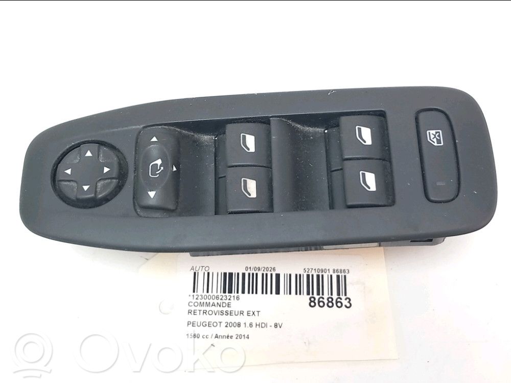 Peugeot 2008 I Schalter Versteller Außenspiegel 