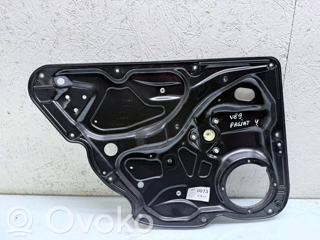 Volkswagen PASSAT B6 Mechanizm podnoszenia szyby tylnej bez silnika 