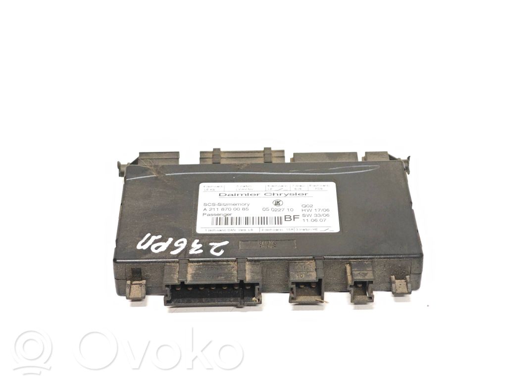Mercedes-Benz ML W164 Modulo di controllo sedile 