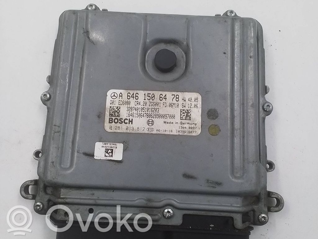 Engine control unit/module   A6461506478,1039S16077,0281013812