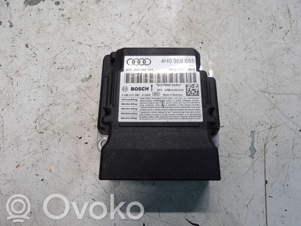 Unidad de control/módulo del Airbag   4H0959655,0285010363