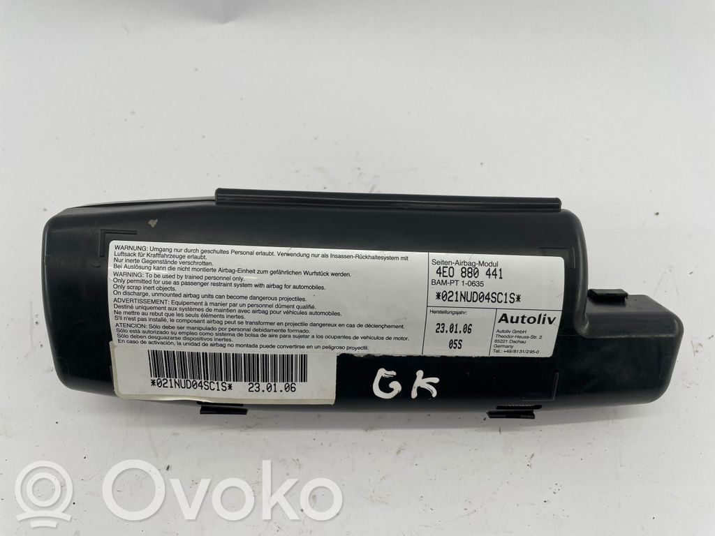 Audi A8 S8 D3 4E Sėdynės oro pagalvė 