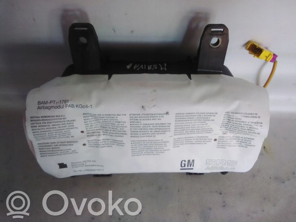 Opel Meriva B Airbag del pasajero 