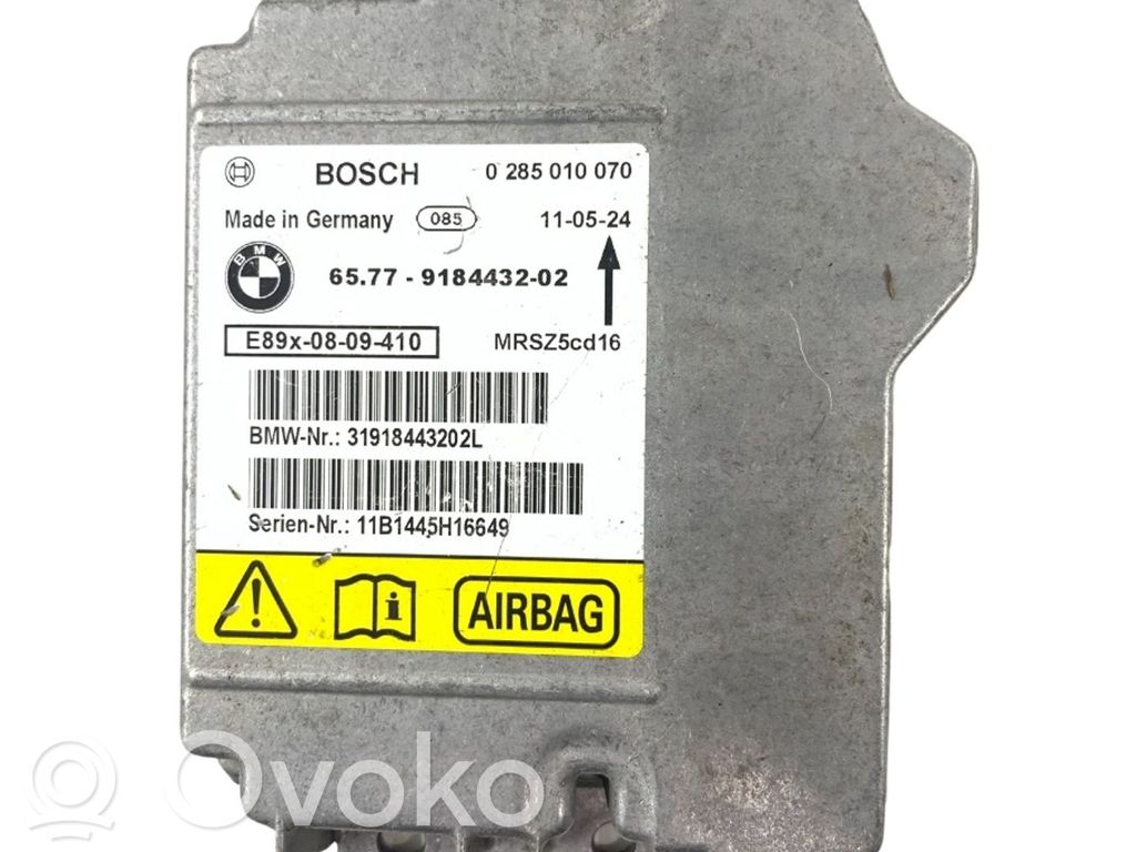 BMW X1 E84 Module de contrôle airbag 