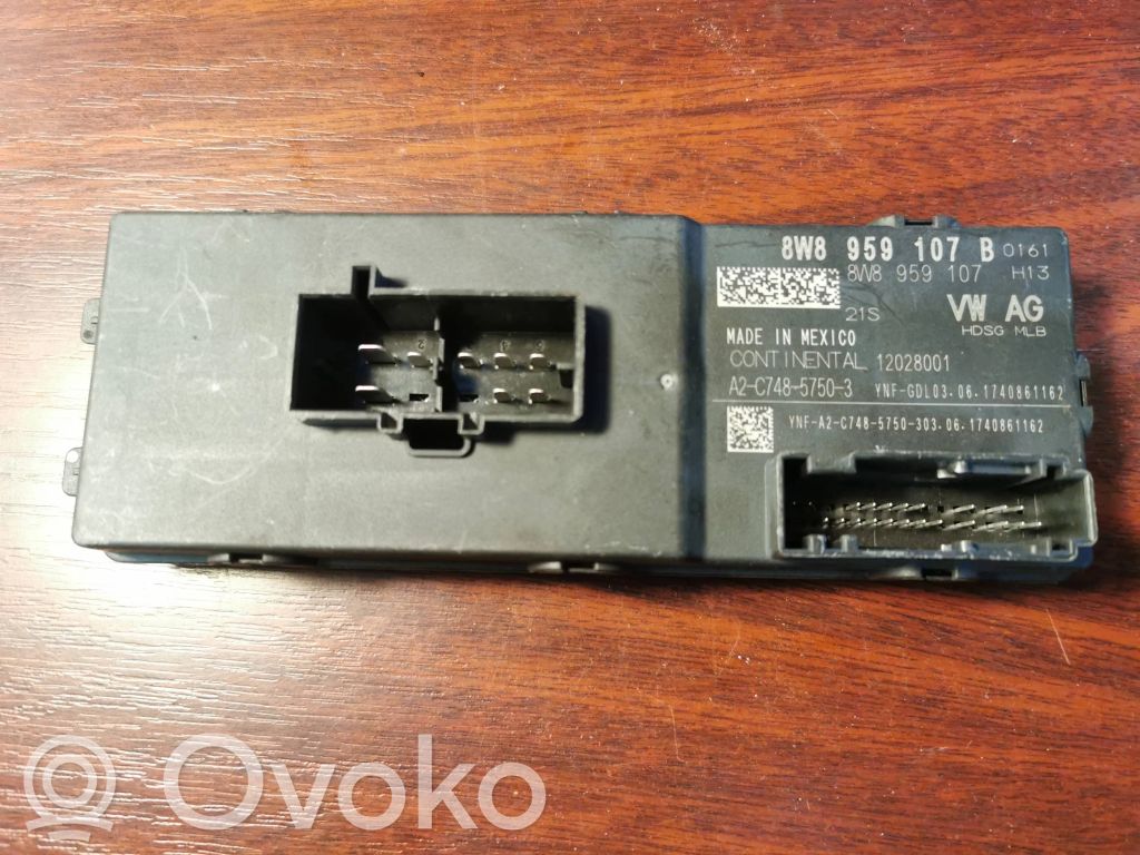 Unidad de control/módulo del maletero/compartimiento de carga   8W8959107B,12028001,8W8959107,A2C74857503