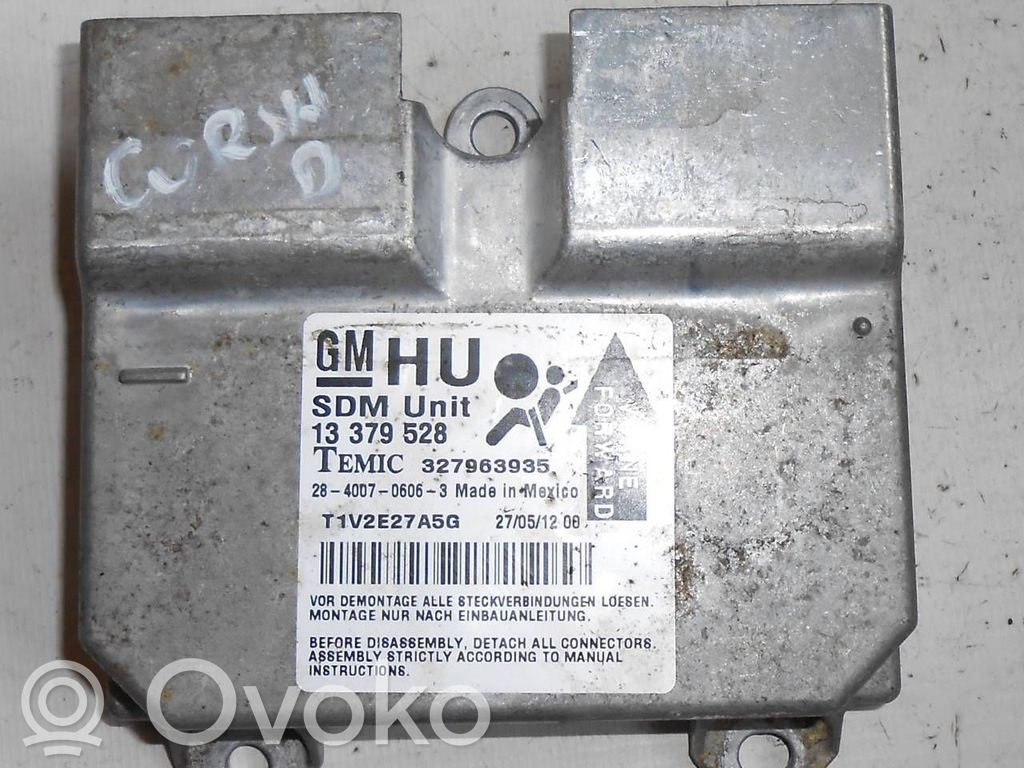 Opel Corsa D Unidad de control/módulo del Airbag 