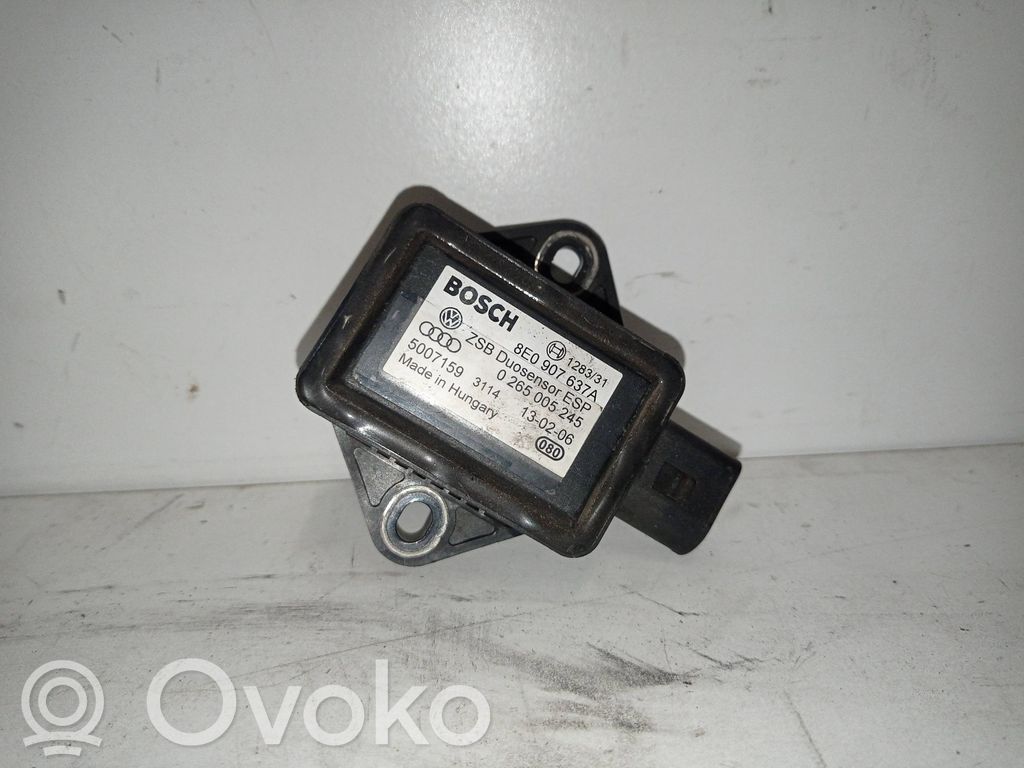 ESP acceleration yaw rate sensor   8E0907637A,0265005245,5007159