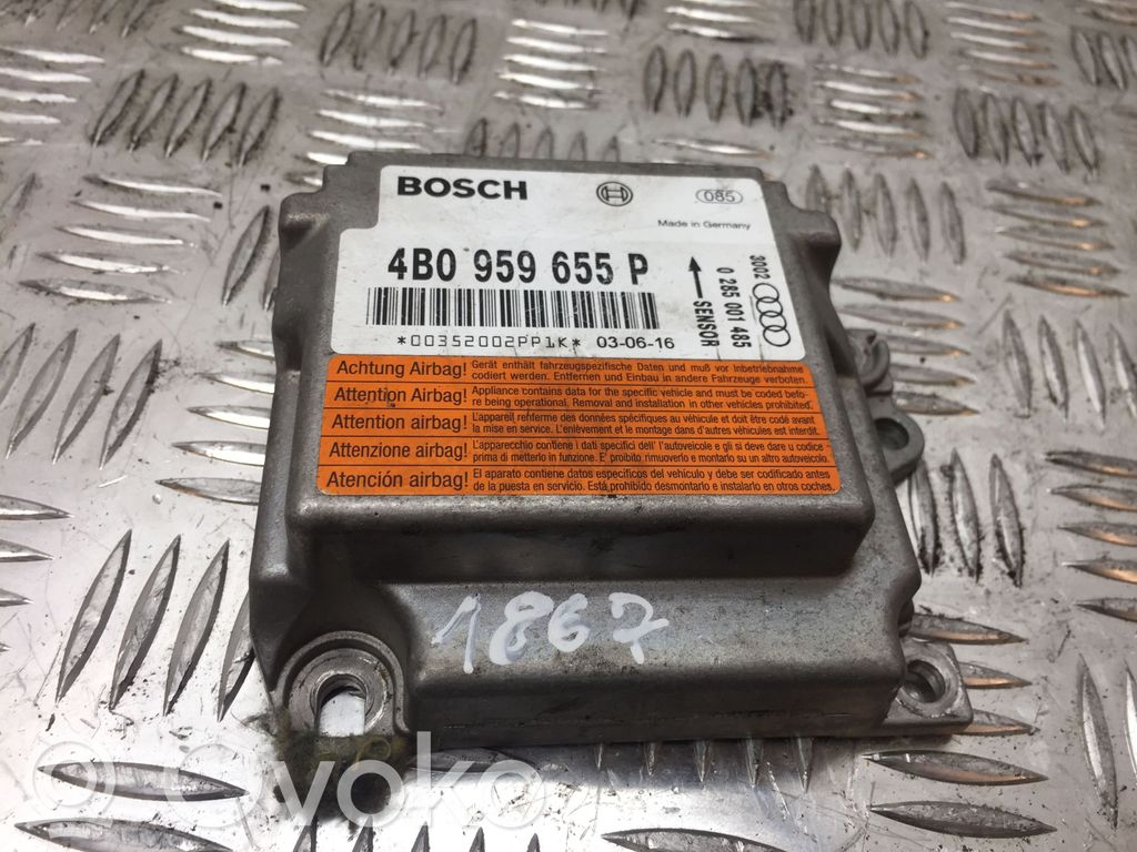 Audi A6 S6 C5 4B Gaisa spilvenu vadības bloks 