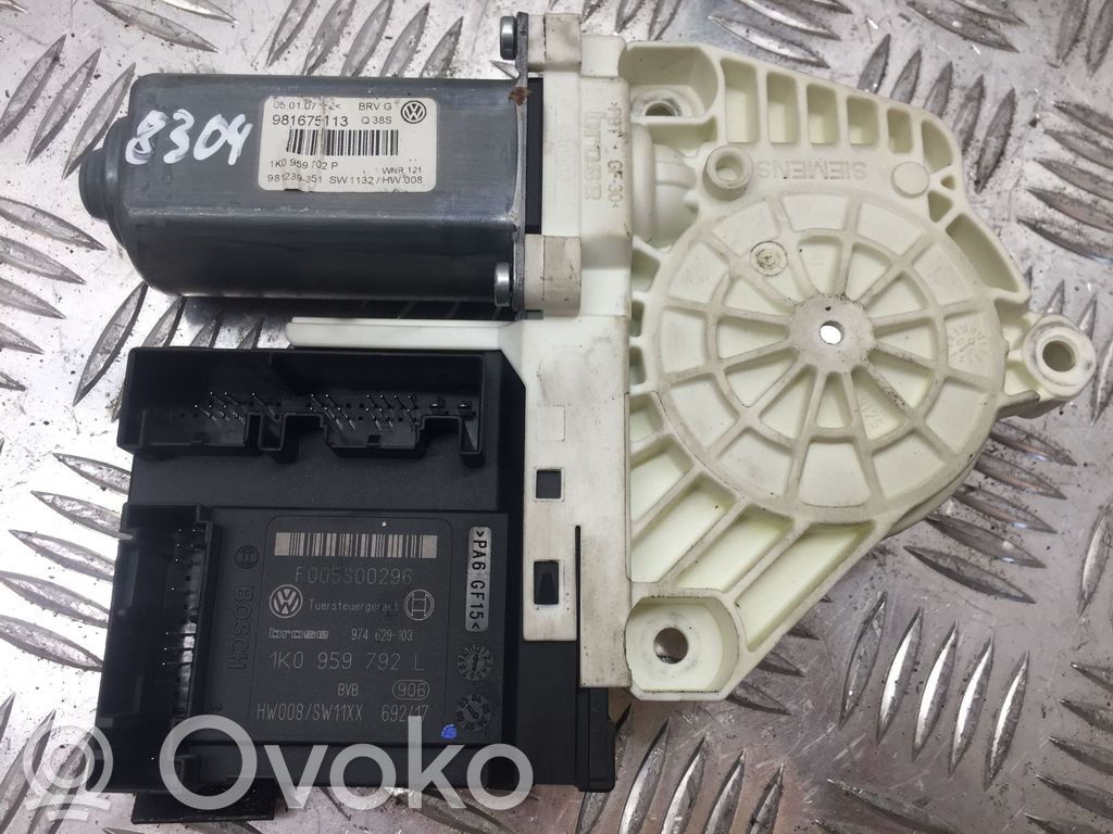 Volkswagen PASSAT B6 Priekšpusē loga pacēlāja motoriņš 
