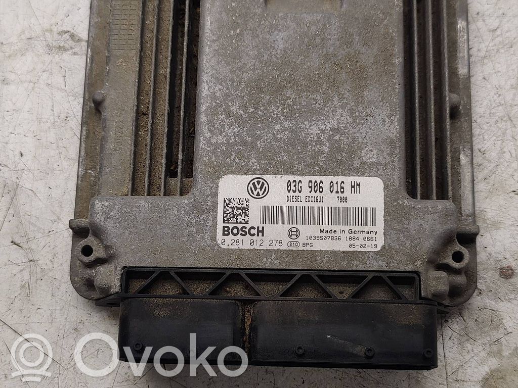 Engine control unit/module   03G906016HM,1039S07836