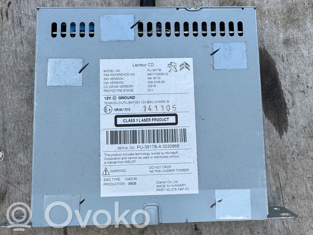 Peugeot 508 Unitate principală radio/CD/DVD/GPS 