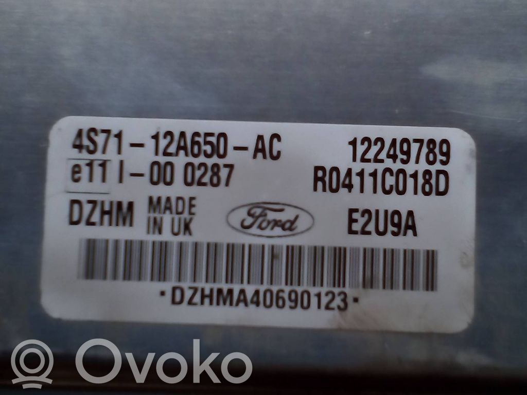 Engine control unit/module   4S7112A650AC,12249789,R0411C018D