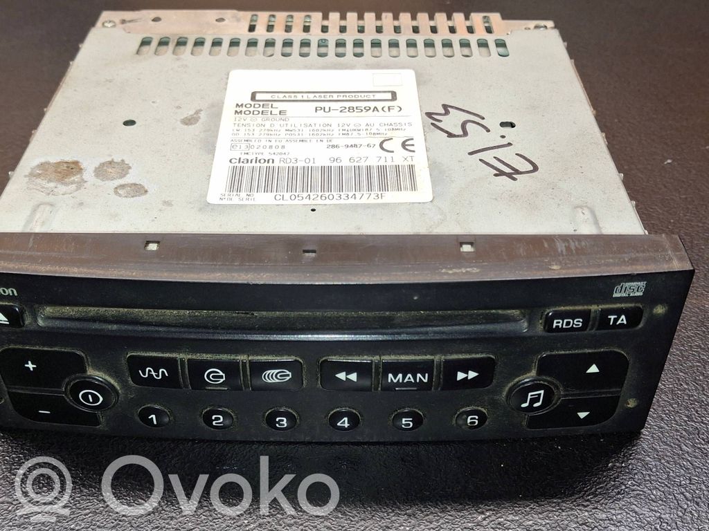 Citroen Berlingo Panel / Radioodtwarzacz CD/DVD/GPS 