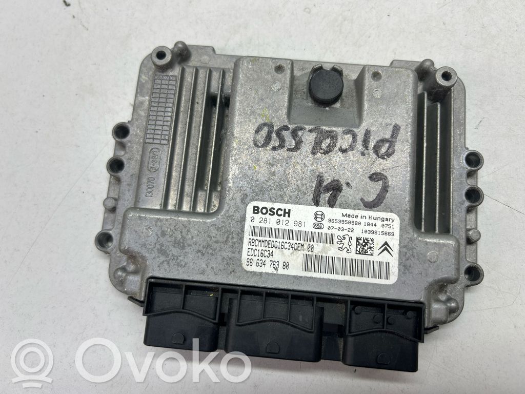 Engine control unit/module   9653958980,0281012981,9663476380