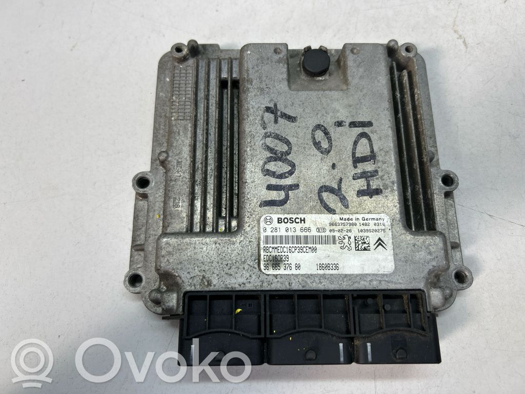 Engine control unit/module   9666537680,0281013666,9663757980