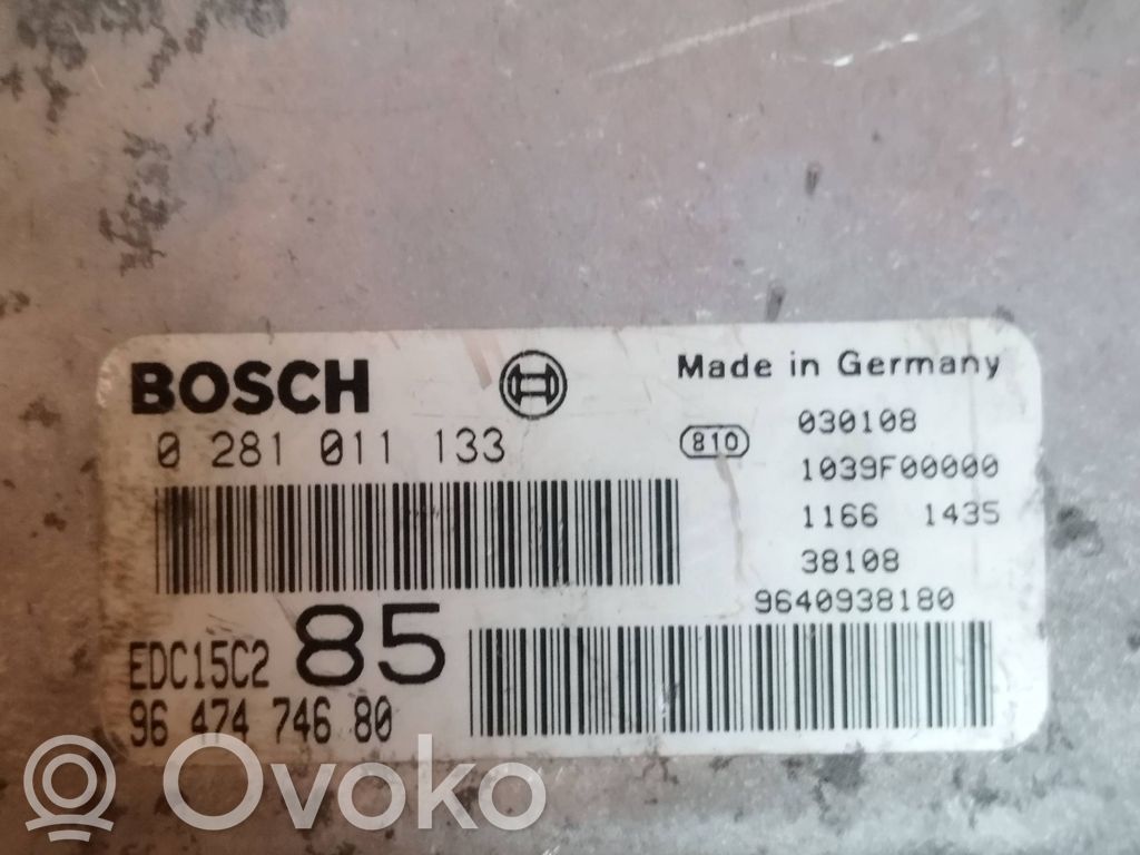 Peugeot 807 Engine control unit/module 