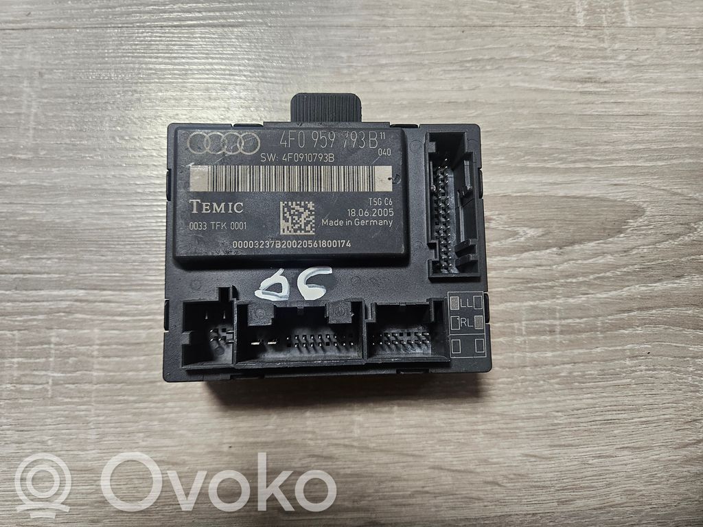 Audi A6 S6 C6 4F Door control unit/module 