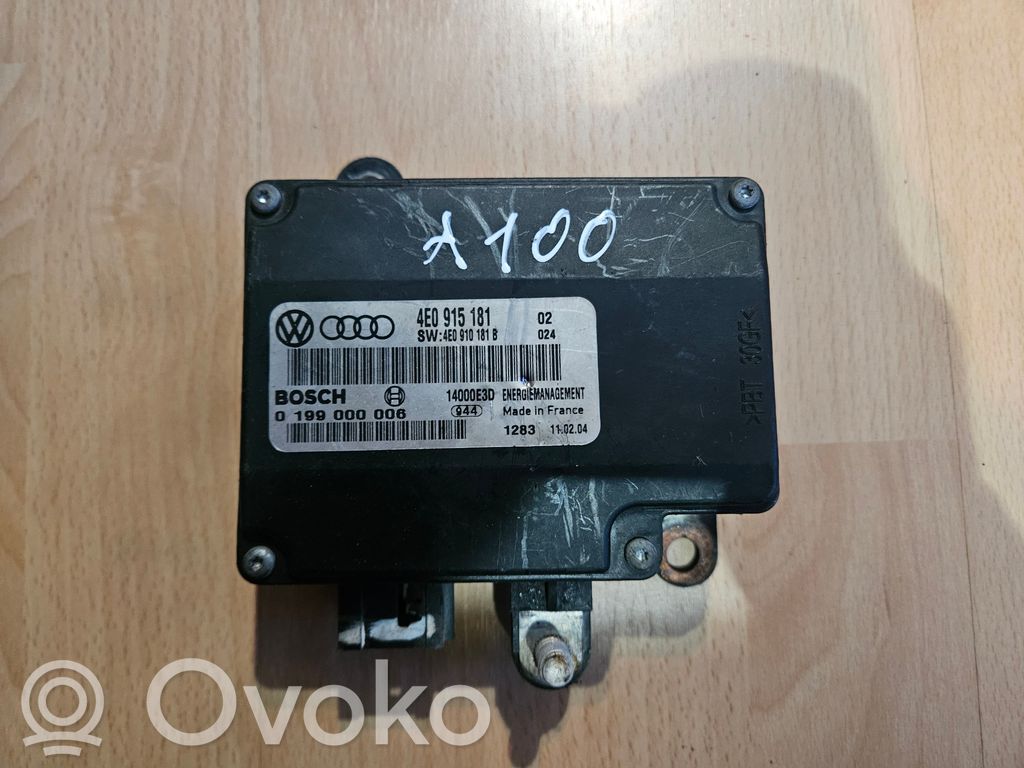 Audi A8 S8 D3 4E Battery control module 