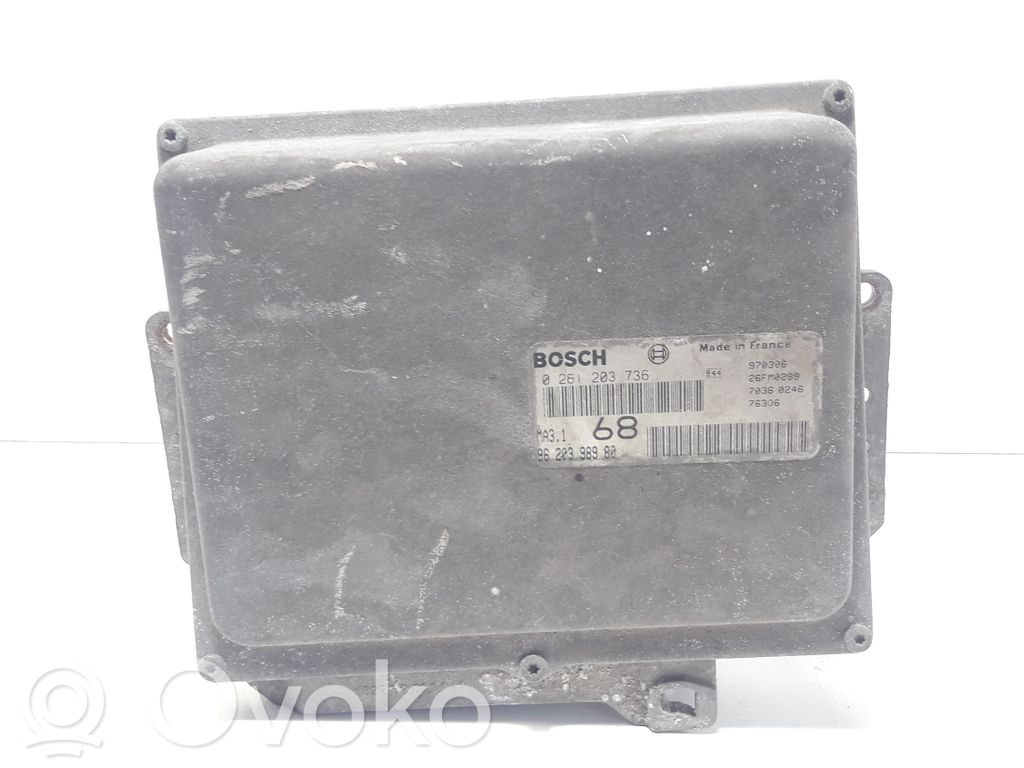 Engine control unit/module   9620398980,0261203736