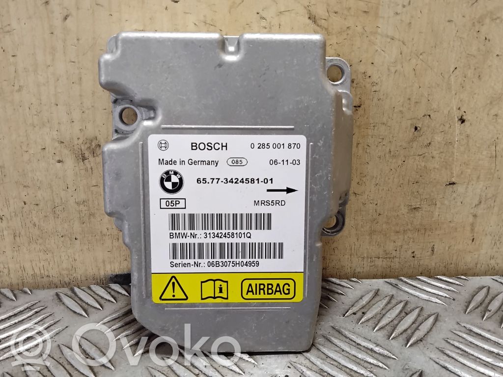Unidad de control/módulo del Airbag   0285001870,65773424581,3424581