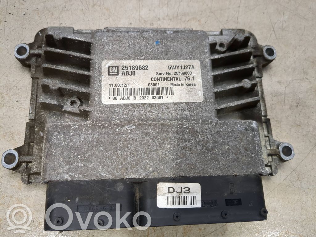 Engine control unit/module   25189682,5WY1J27A,25189683