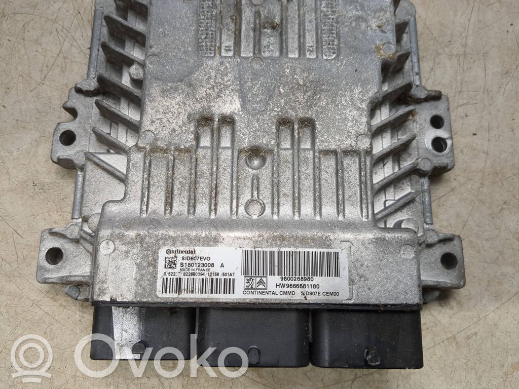 Engine control unit/module   S180123008A,9800268980,9666681180