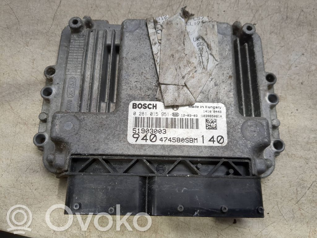 Alfa Romeo Giulietta Engine control unit/module 