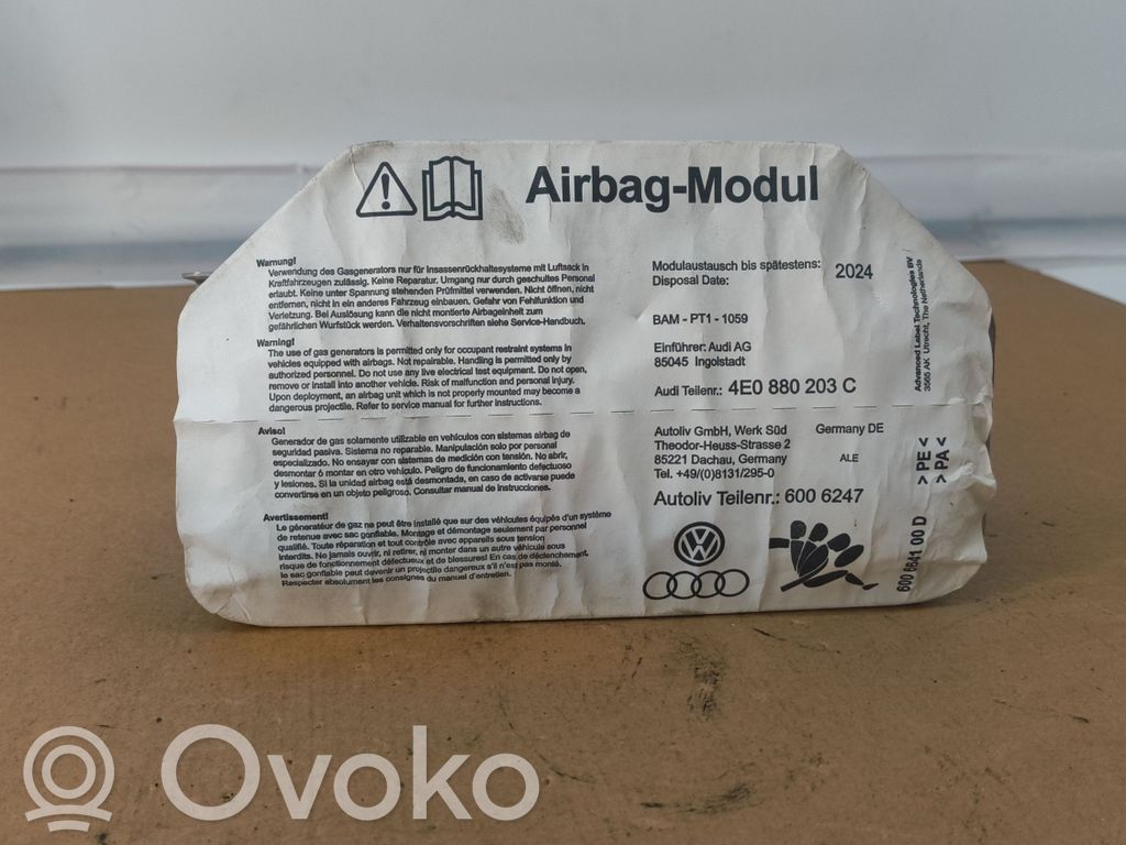 Audi A8 S8 D3 4E Passenger airbag 