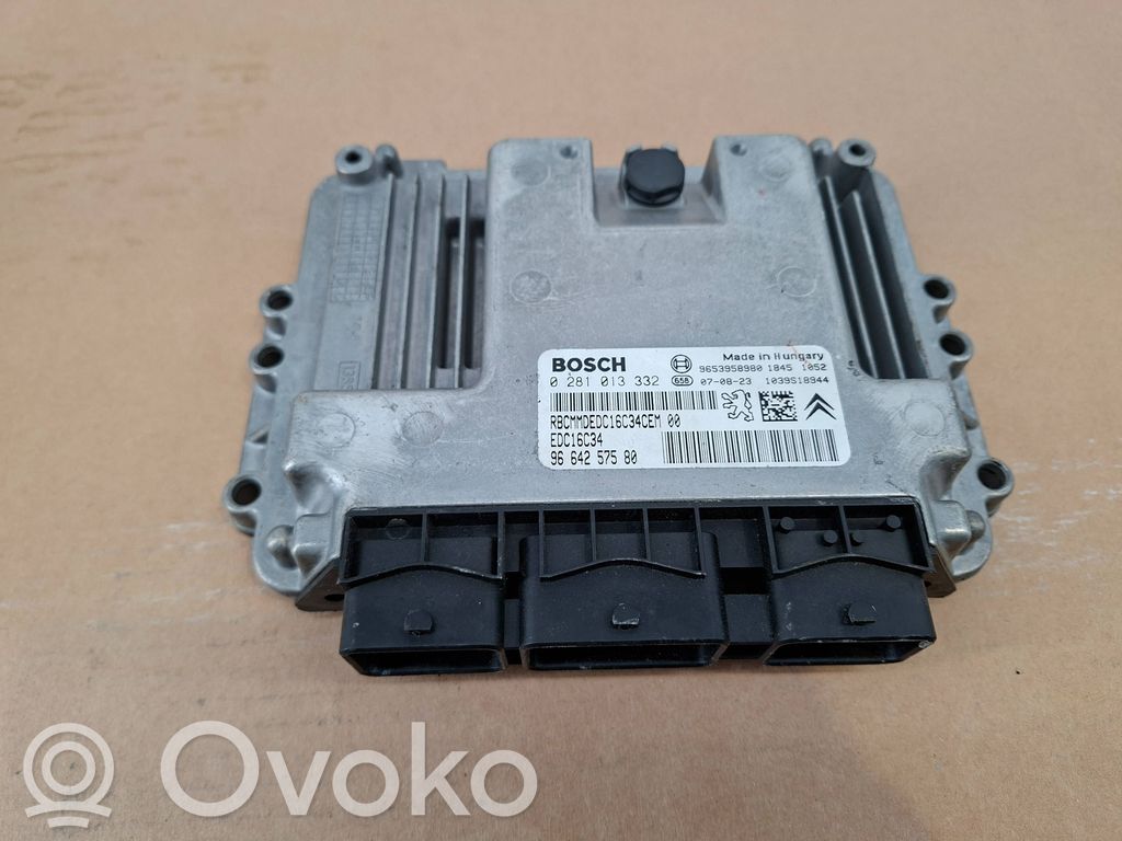 Engine control unit/module   0281013332,9664257580,9653958980