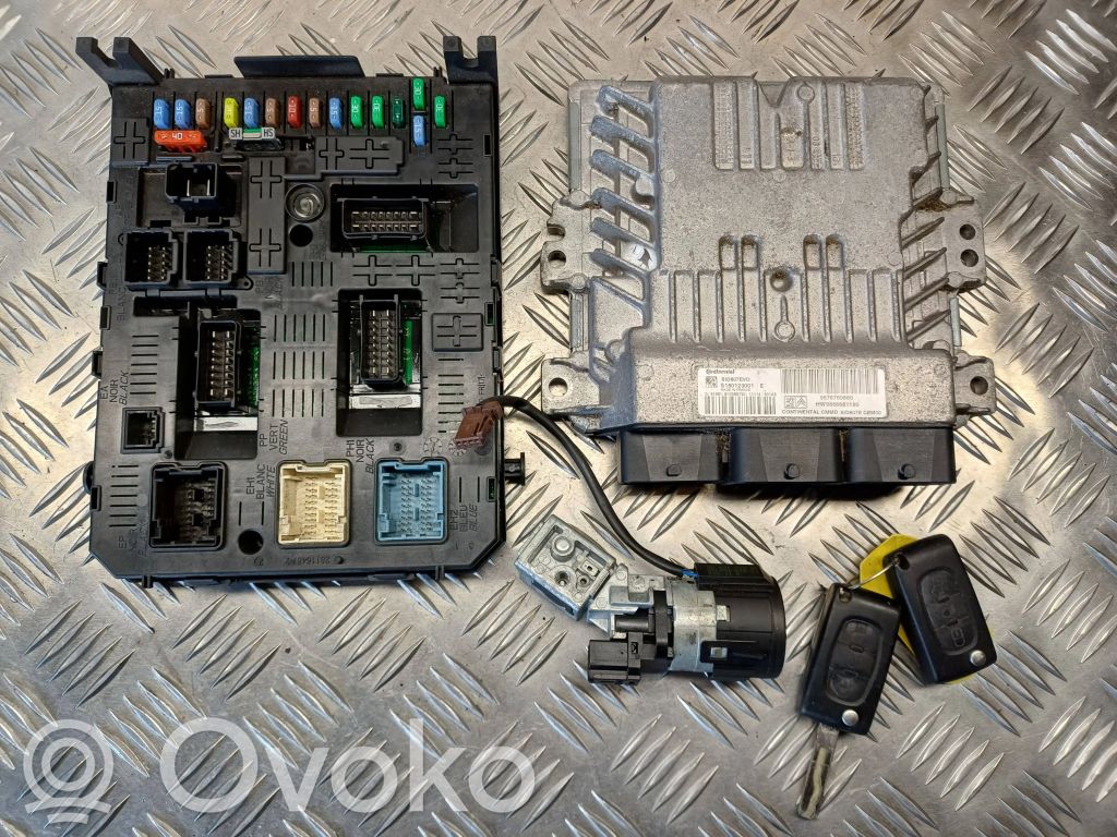 Citroen C4 I Picasso Komputer / Sterownik ECU i komplet kluczy 
