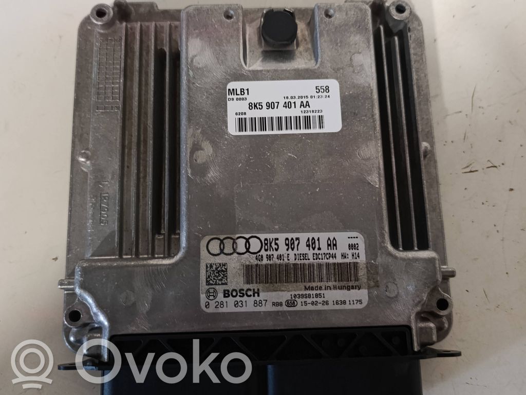 Engine control unit/module   8K5907401AA,4G0907401E,0281031887