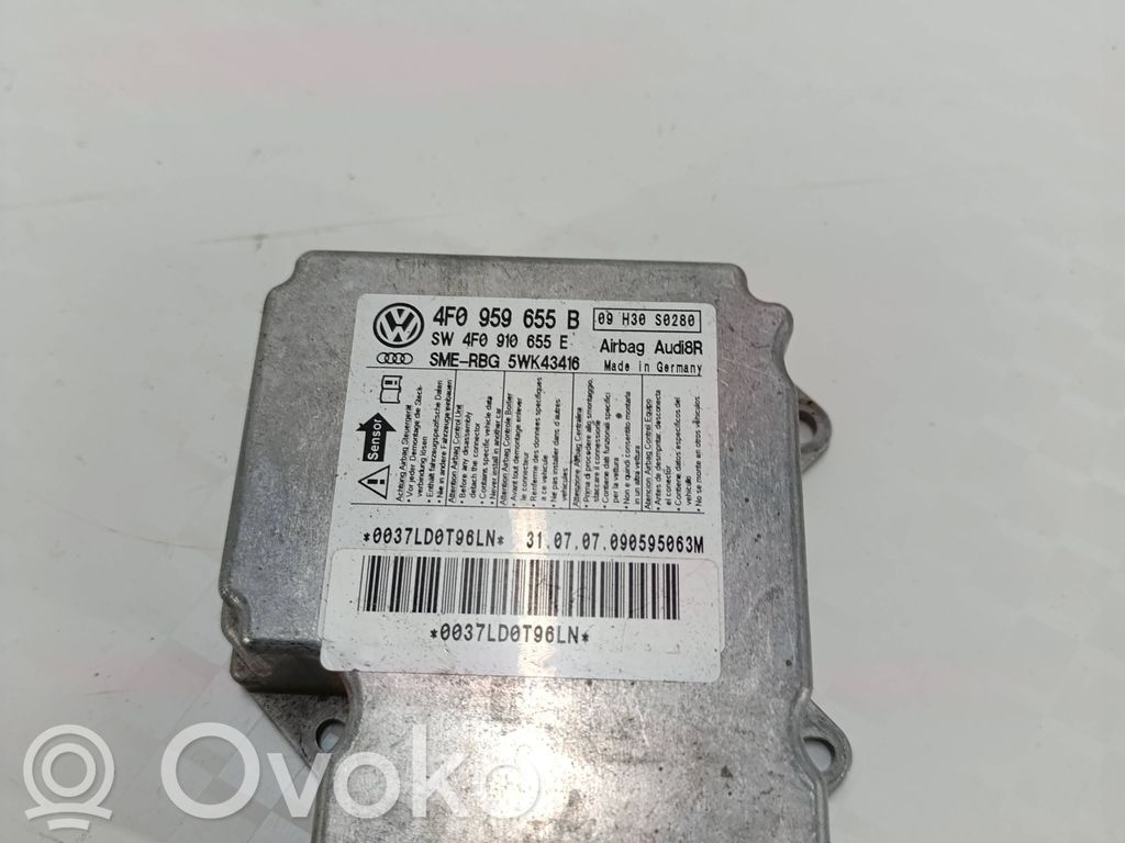 Sterownik / Moduł Airbag   4F0959655B,4F0910655E,5WK43416,0037LD0T96LN,09H30S0280