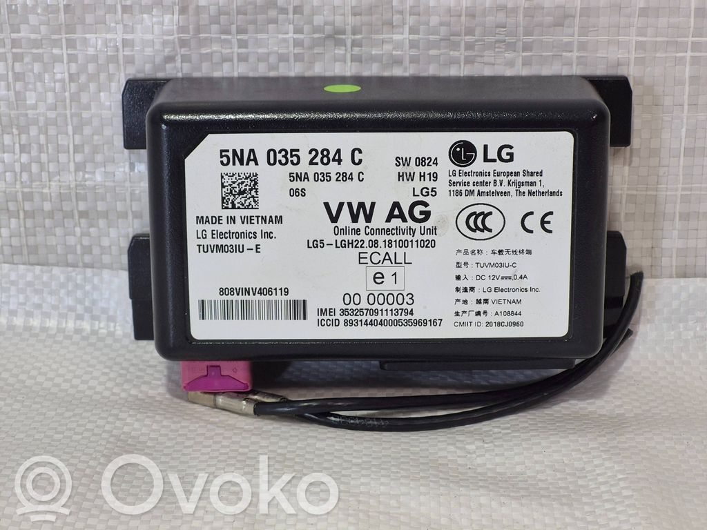 Bluetooth control unit module   5NA035284C,808VVV406119