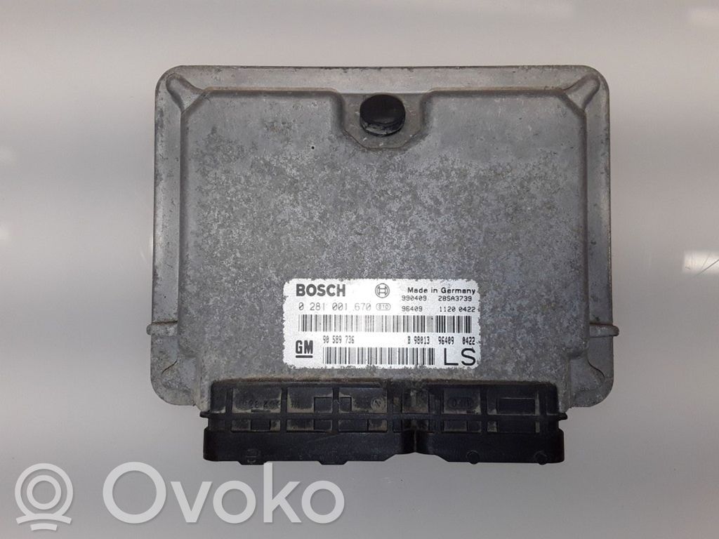 Engine control unit/module   90589736,0281001670