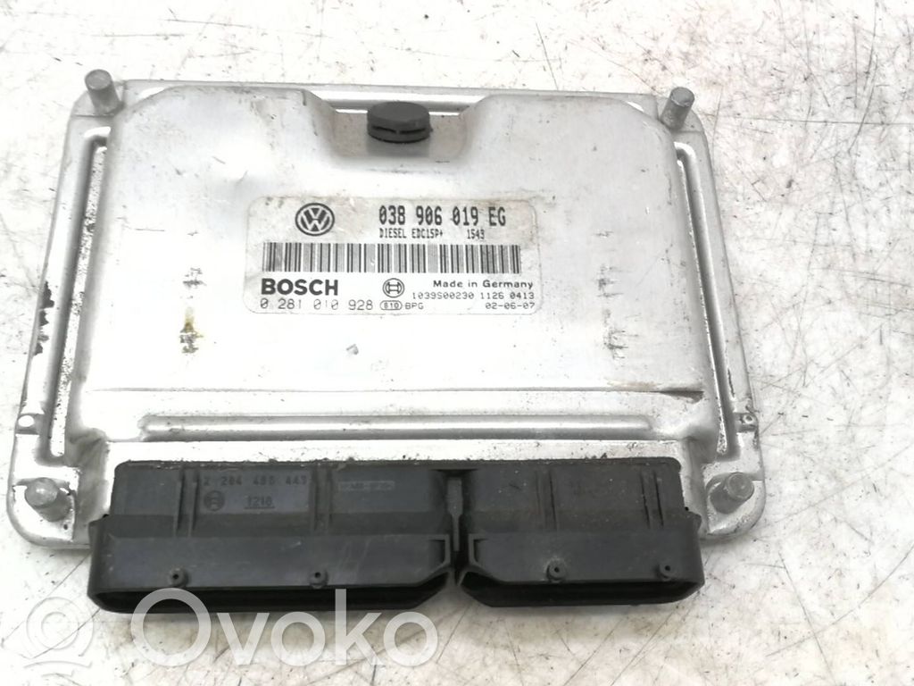 Engine control unit/module   038906019EG,1039S00230,0281010928