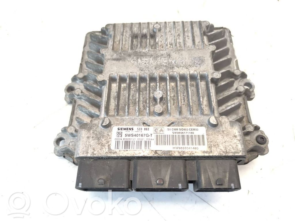 Engine control unit/module   5WS40167GT,HW9655041480,SW9656171180