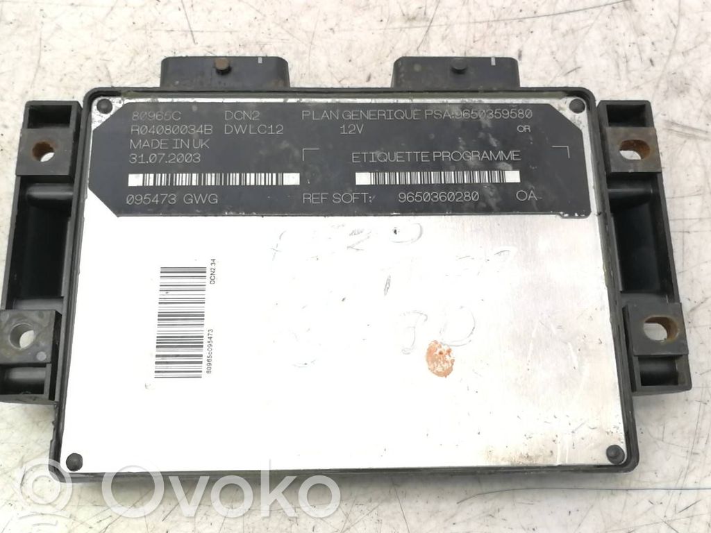 Citroen Berlingo Engine control unit/module 