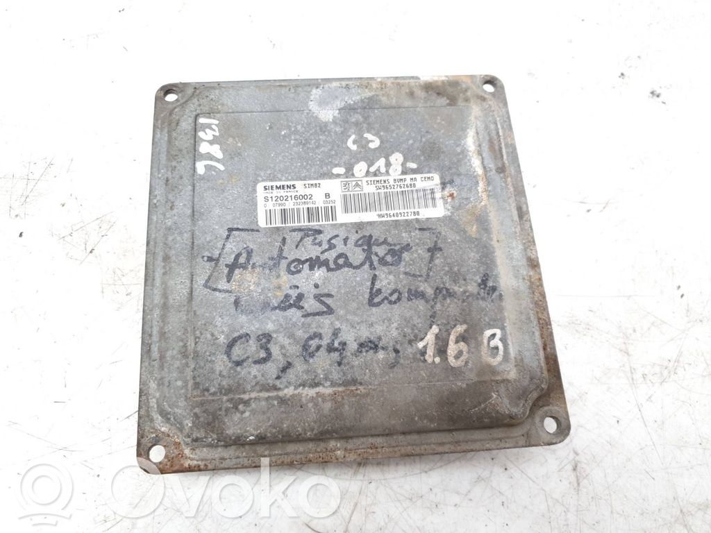 Sterownik / Moduł skrzyni biegów   9652762680,S120216002,9640922780,S120216002B