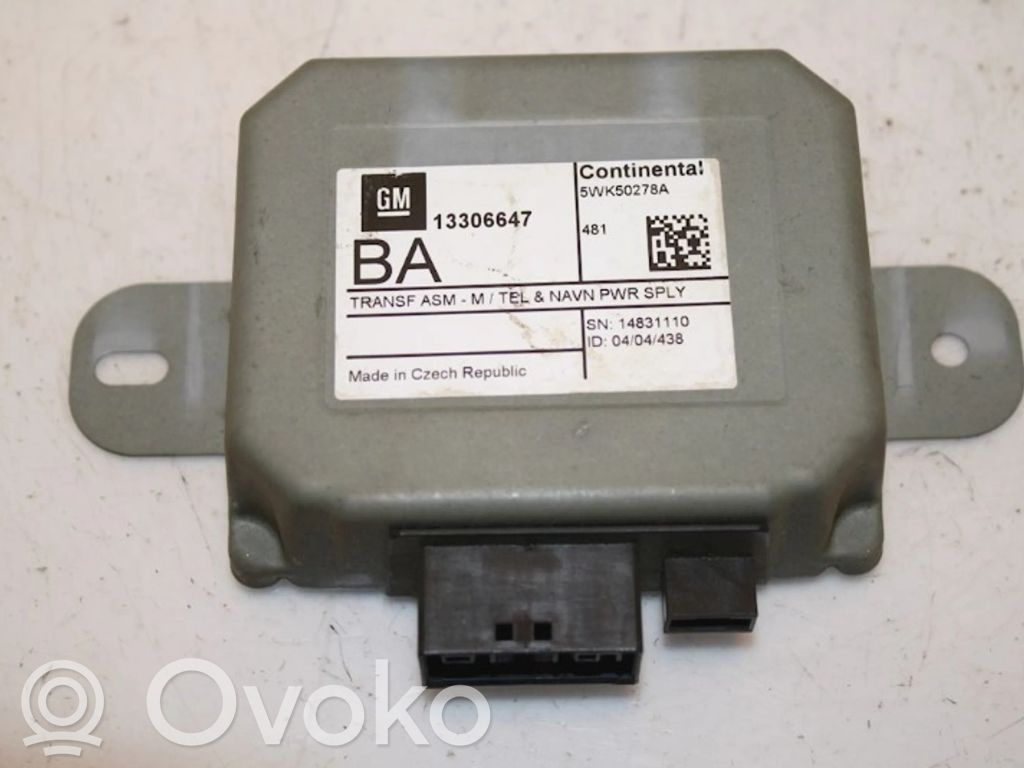 Unité de commande, module téléphone   13306647,13306647