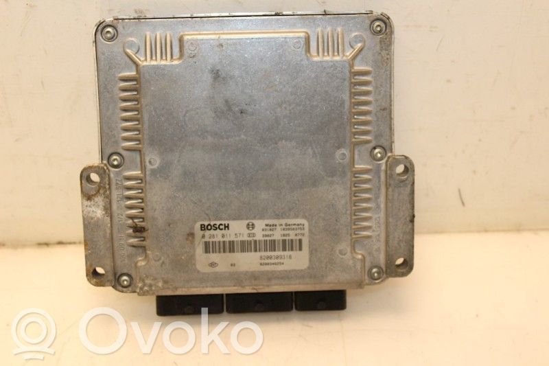 Unidad de control/módulo del motor   8200309318,0281011571,0281011571,8200309318,8200346254