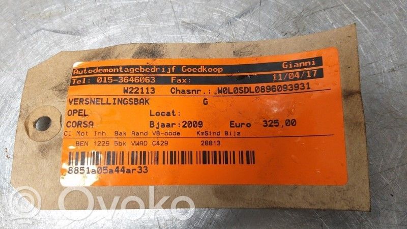 Opel Corsa D Scatola del cambio manuale a 5 velocità