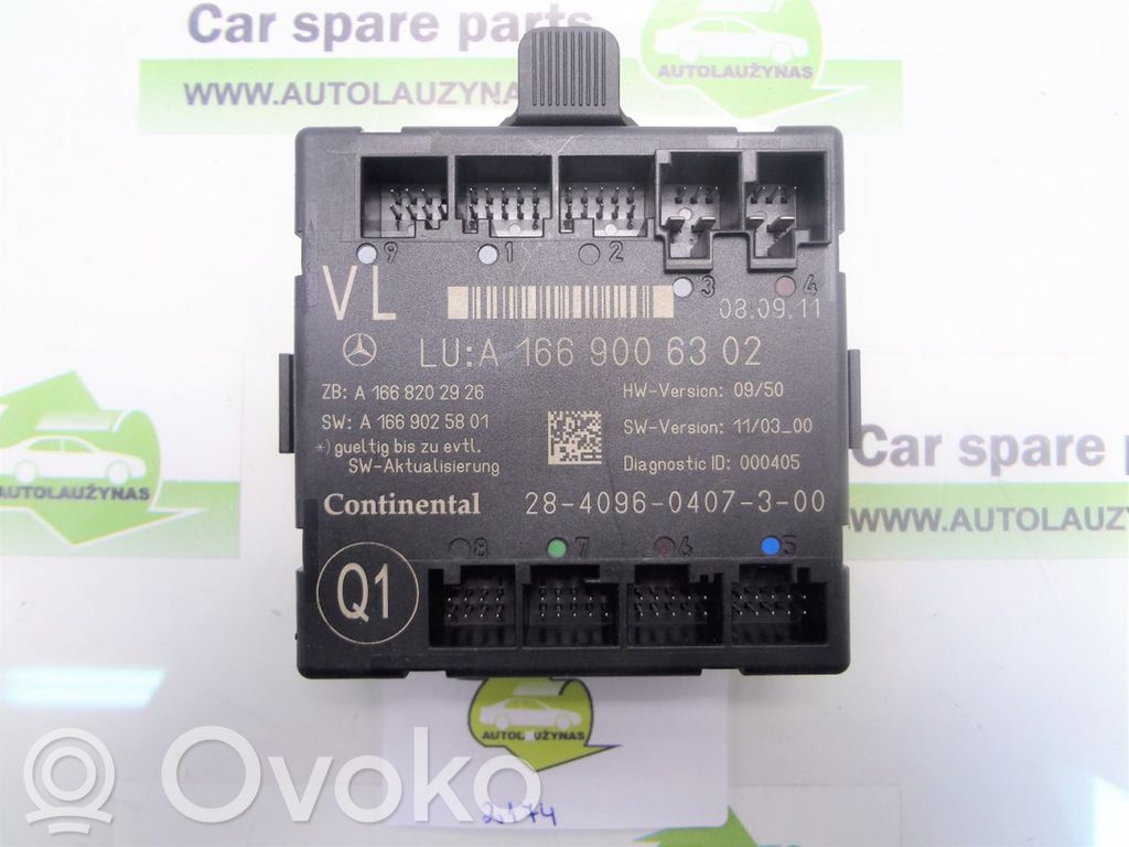 Mercedes-Benz ML W166 Unitate/modul comandă uși 