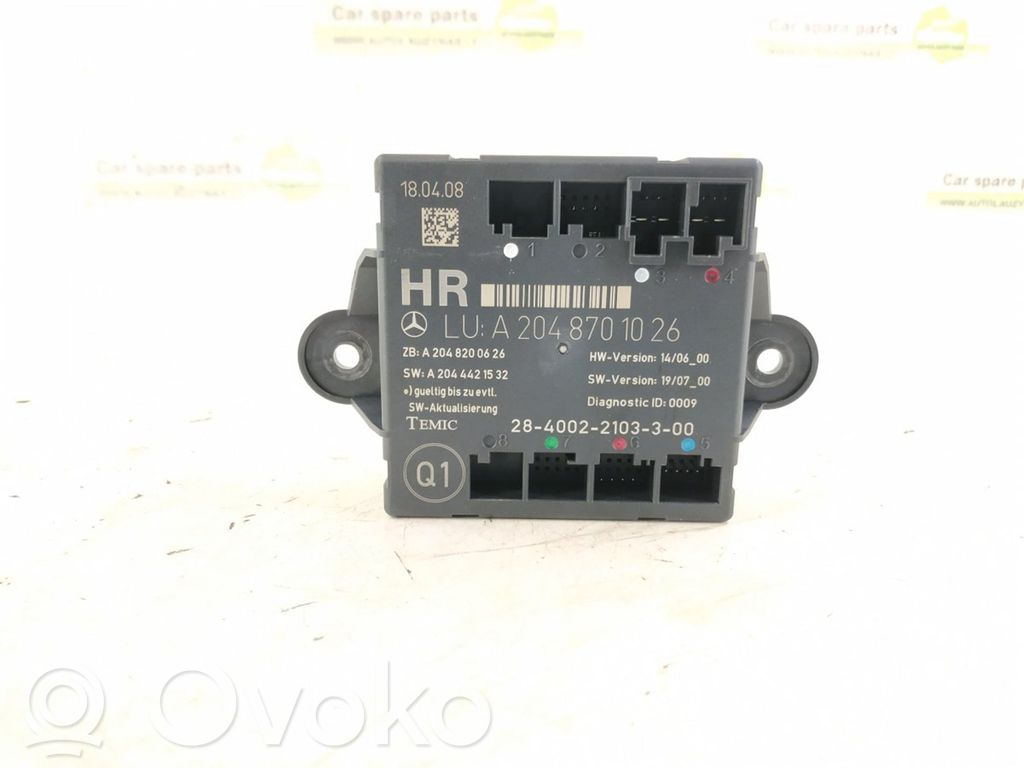 Mercedes-Benz C W204 Door control unit/module 