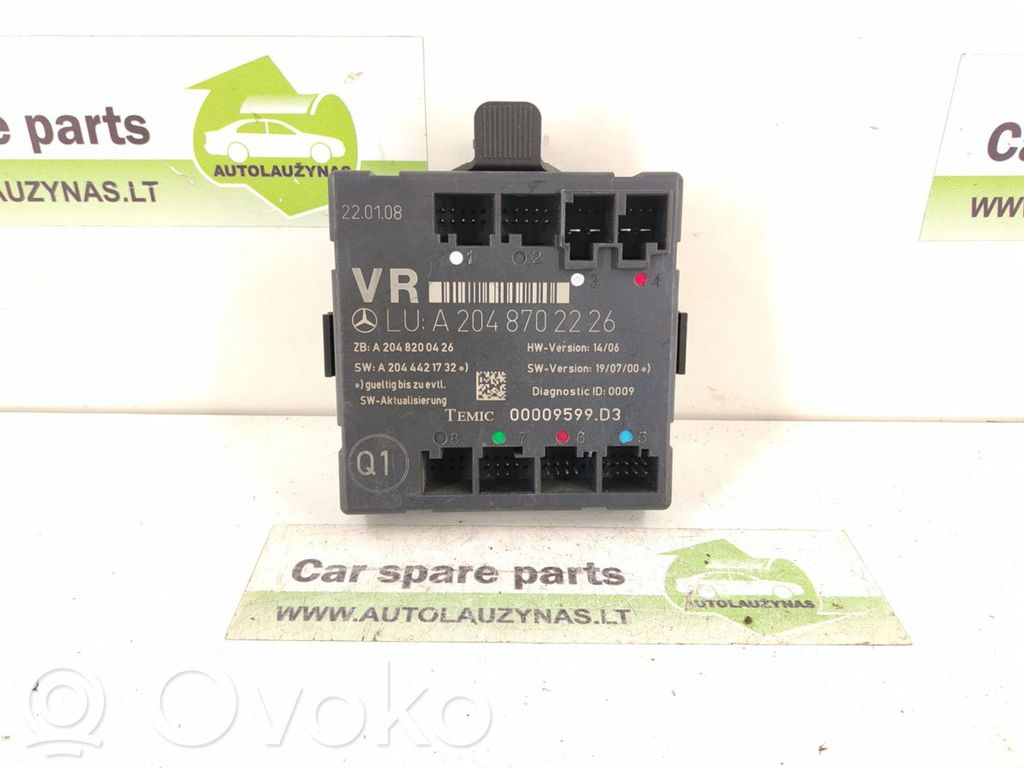 Mercedes-Benz C W204 Door control unit/module 
