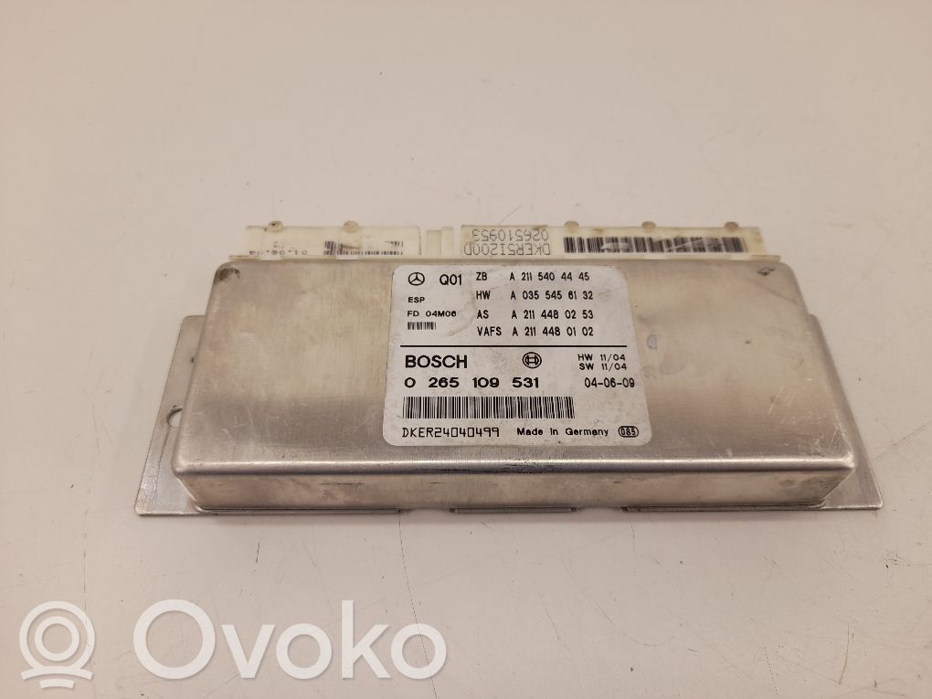 ESP (stability system) control unit   2115404445,0355456132,2114480102,2114480253,A0355456132,A2114480102,A2114480253,A2115404445