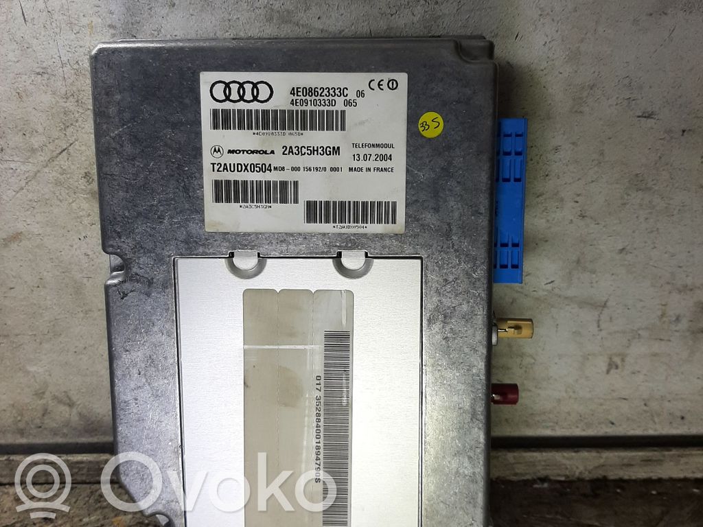 Unité de commande, module téléphone   4E0862333C,4E0862333C
