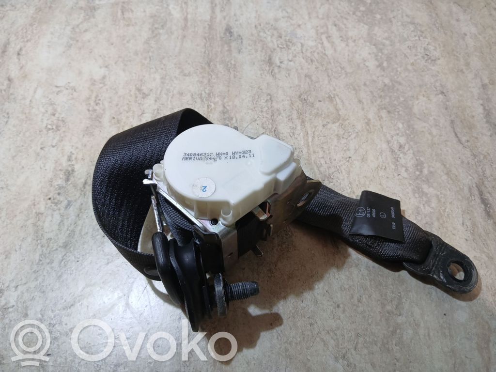 Opel Meriva B Cinturón trasero 